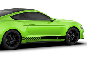 Rally Side Stripes Graphics Vinyl Decals Compatible with Ford Mustang
