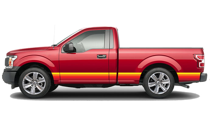 Retro-Side- Graphics- Vinyl-Decals- Compatible -with-Ford- F150-Regular- Cab 6.5''