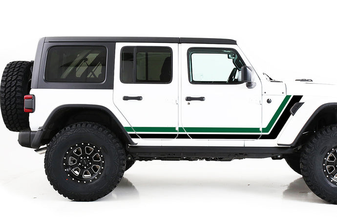 Jeep JL Wrangler Retro decals Graphics Vinyl stripes