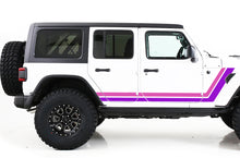 Load image into Gallery viewer, Retro Stripes Graphics Vinyl Decals (Purple - Pink) Compatible with Jeep JL Wrangler