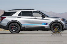 Load image into Gallery viewer, Retro Stripes Blue Shades Graphics For Ford Explorer decals