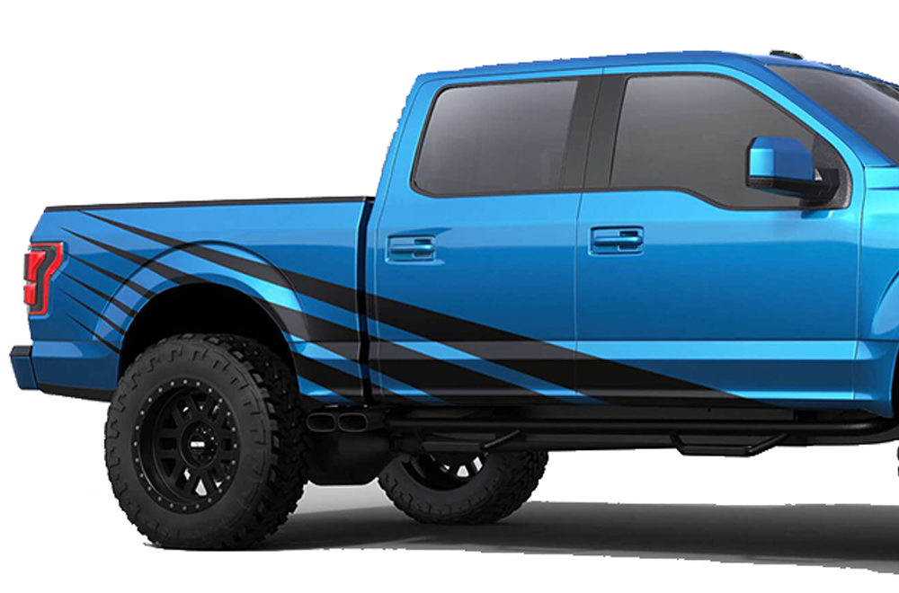 Rising Sun Decals Graphics Vinyl Decals Compatible with Ford F150 Super Crew Cab 5.5''