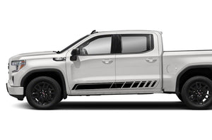 Rocket Side Stripes Graphics Vinyl Decals Compatible with GMC Sierra Crew Cab