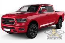 Load image into Gallery viewer, Rocket Stripes Graphics Kit Vinyl Decal Compatible with Dodge Ram Crew Cab 1500 2018, 2019, 2020