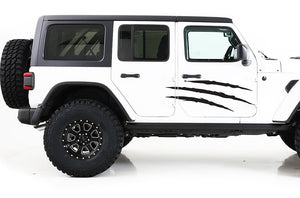 Side Scratches Graphics Vinyl Decals Compatible with Jeep JK Wrangler 2007-2018