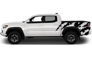 Shred Bed Graphics Decal Vinyl Compatible with Toyota Tacoma Double Cab