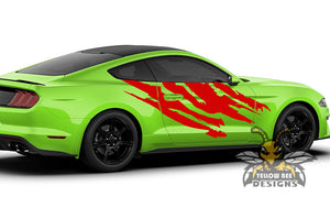 Shred Side Graphics Vinyl Decals For Ford Mustang