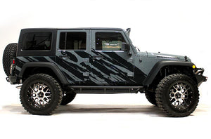 Shred Wrap Graphics Kit Vinyl Decal Compatible with Jeep Wrangler
