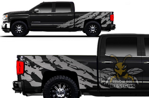 Shred Bed Stripes Graphics vinyl for chevy silverado decals