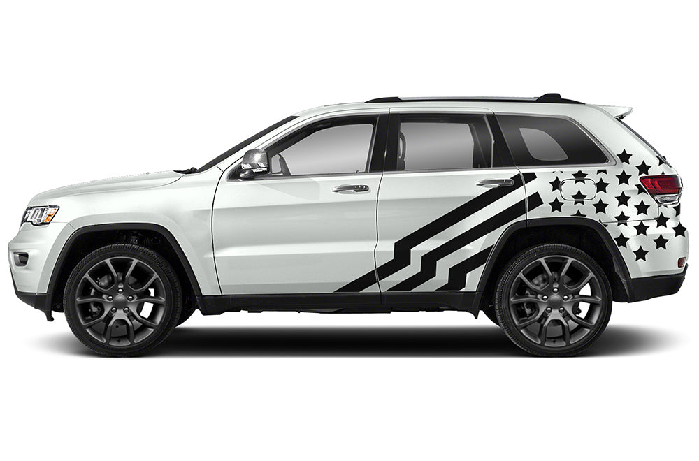 Side Back USA Graphics decals for Grand Cherokee