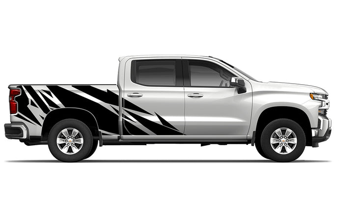 Side Bed Geometric Graphics Vinyl Decals for chevy silverado decals