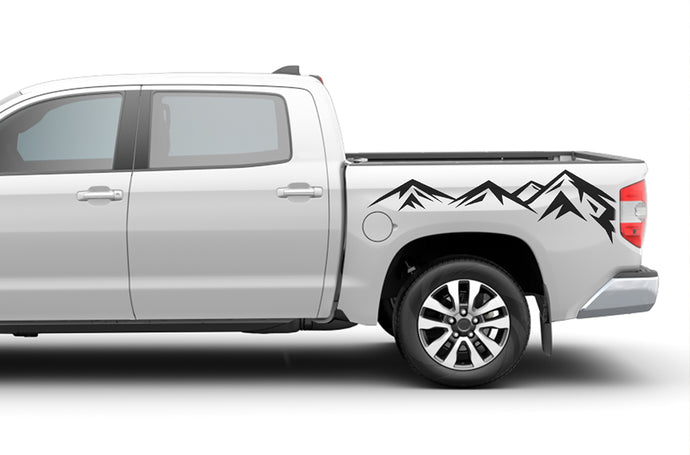 Side Bed Mountains Graphics Vinyl Decals for Toyota Tundra
