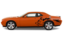 Load image into Gallery viewer, Side Coyote Red Eyes Graphics Vinyl Decals Compatible with Dodge Challenger