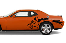 Load image into Gallery viewer, Side Coyote Red Eyes Graphics Vinyl Decals Compatible with Dodge Challenger