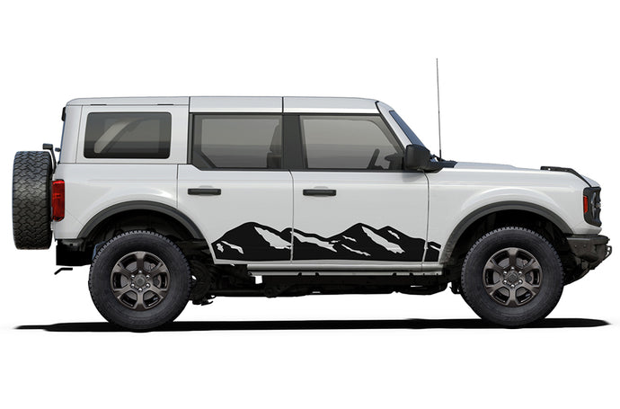 Side Door Adventure Mountain Graphics Vinyl Decals for Ford bronco