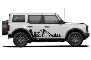 Side Door Mountain Trees Graphics Vinyl Decals for Ford bronco