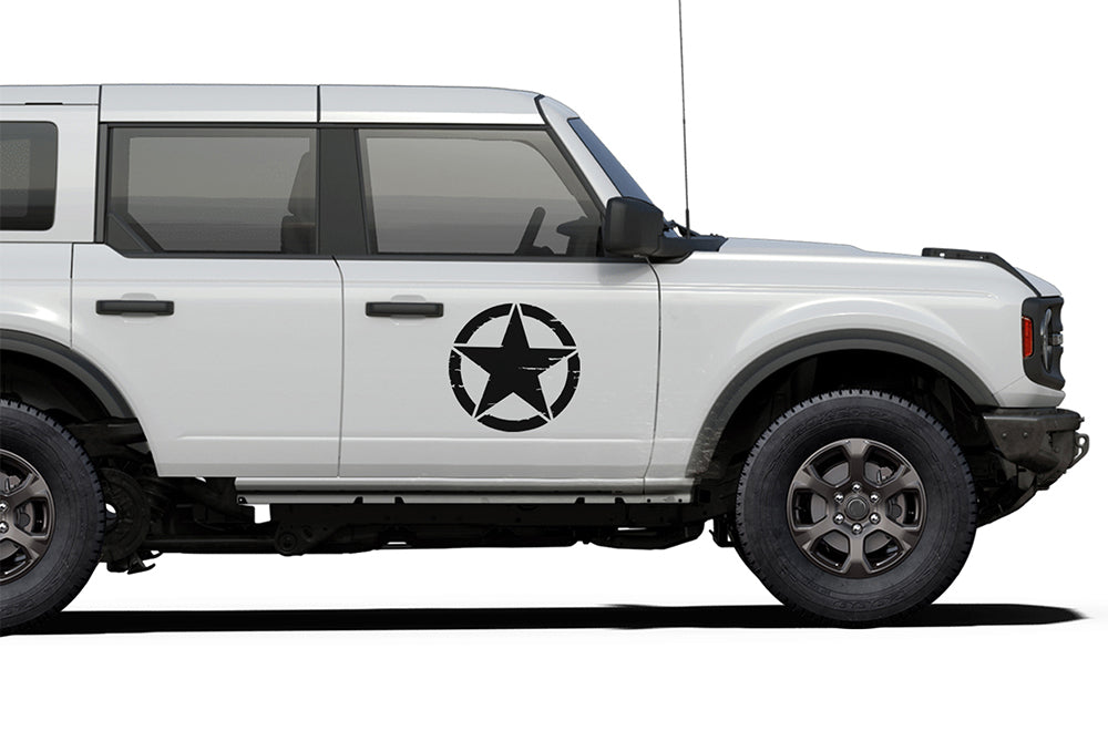Side Door Shred Star Graphics Vinyl Decals for Ford bronco