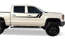 Load image into Gallery viewer, Side Hockey Stripes Graphics Vinyl Decals Compatible with GMC Sierra Crew Cab
