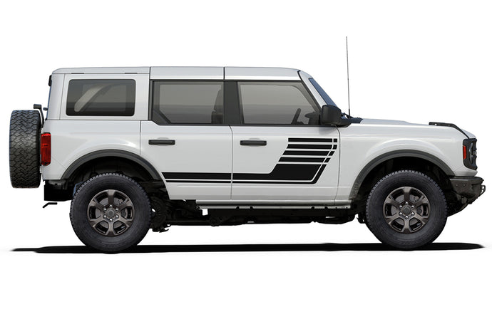 Side Hockey Stripes Graphics Vinyl Decals for Ford bronco