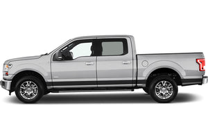 Side Line Stripes Graphics Vinyl Decals Compatible with Ford F150 Super Crew Cab