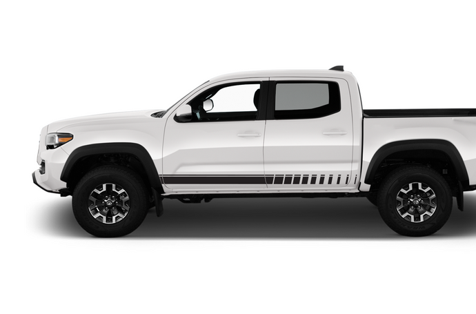 Side Line Stripes Vinyl Decal Compatible with Toyota Tacoma Double Cab