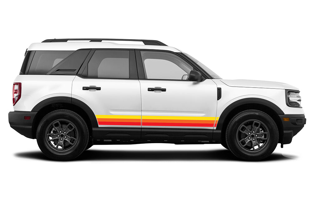 Side Lower Retro Stripes Graphics Decals for Ford bronco
