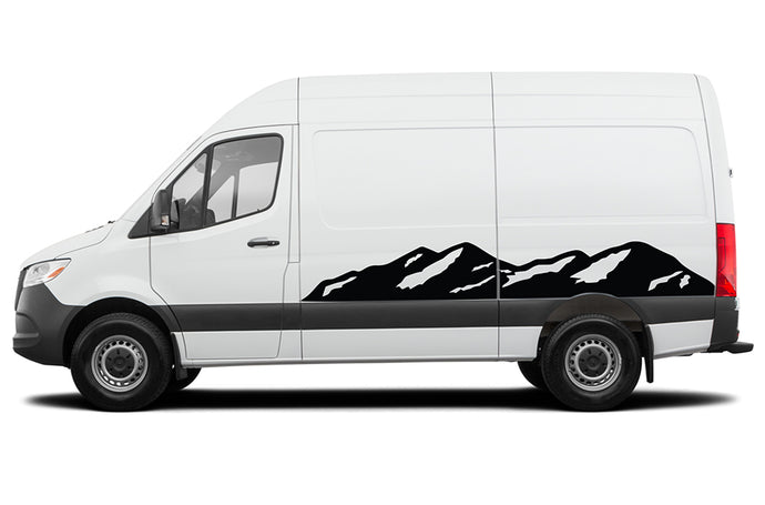 Side Mountain Graphics Vinyl Decals Compatible with Mercedes Sprinter