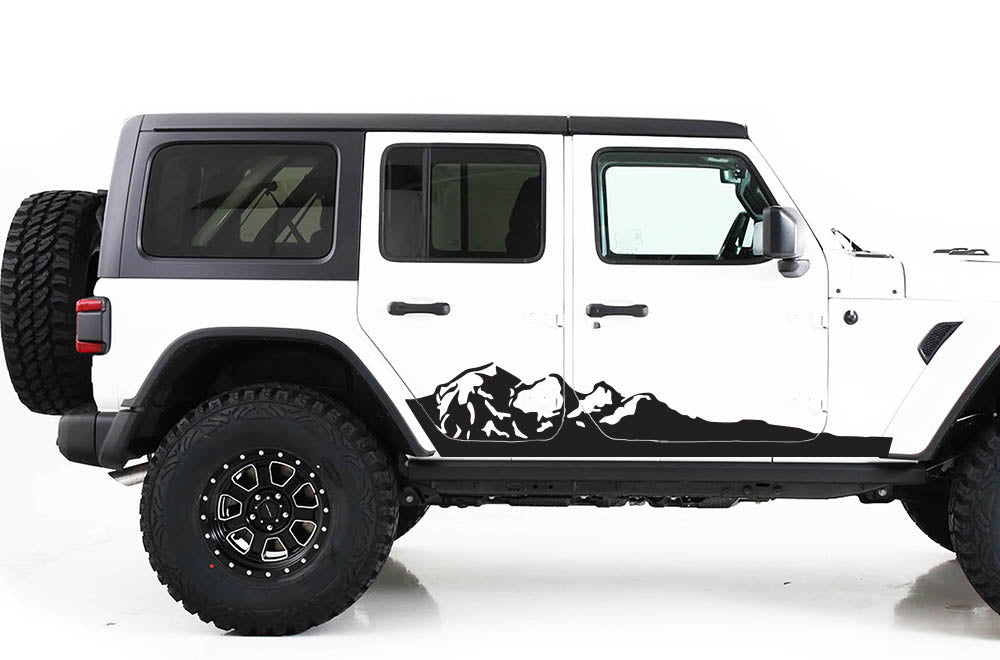 Side Mountain Graphic JL Wrangler decals, side stickers