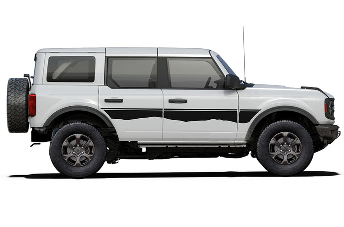 Side Mountain Line Graphics Vinyl Decals for Ford bronco