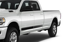 Load image into Gallery viewer, Side Pin Stripes Graphics Vinyl Decals Compatible with Dodge Ram Crew Cab 3500 Bed 8”