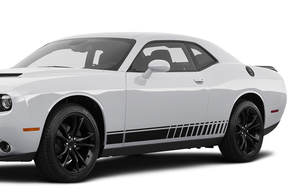Side Stripes Door Graphics Decal Compatible with Dodge Challenger
