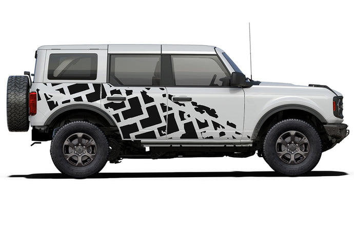 Side Tire Trucks Graphics Vinyl Decals for Ford bronco