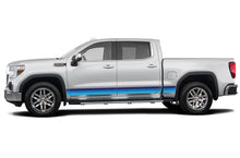 Load image into Gallery viewer, Side doors Graphics blue stripes Vinyl Compatible decals gmc sierra 
