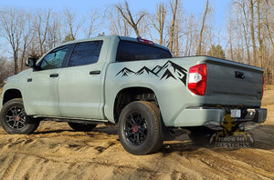 Side Bed Mountains Graphics Vinyl Decals for Toyota Tundra