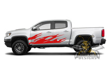 Load image into Gallery viewer, Side Door Fire Graphics vinyl for Chevrolet Colorado decals