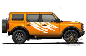 Side Door Shred Graphics Vinyl Decals for Ford bronco