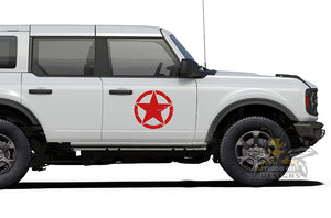 Side Door Shred Star Graphics Vinyl Decals for Ford bronco