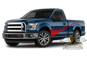 Decals for Ford F150 Regular Cab 6.5'' Fire Graphics 