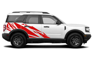 Side Geometric Pattern Graphics Vinyl Decals Compatible with Ford Bronco Sport