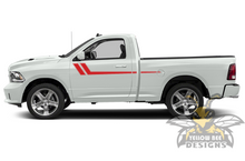 Load image into Gallery viewer, Side Hockey Graphics Decals for Regular Cab Dodge Ram 1500 stripes