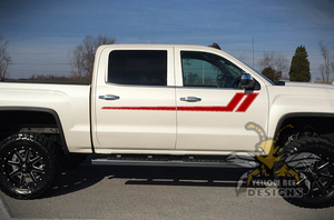 Side Hockey Stripes Graphics Vinyl Compatible decals for gmc sierra