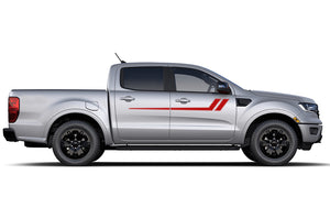Side Hockey Stripes Vinyl Decals Compatible with Ford Ranger