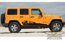 Load image into Gallery viewer, Side Mountain Graphics Vinyl for Jeep 2016 JK Wrangler decals 4 Door