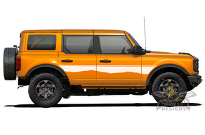 Side Mountain Line Graphics Vinyl Decals for Ford bronco