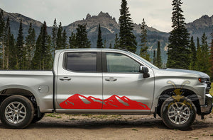 Side Mountains Door Graphics vinyl for chevy Silverado decals