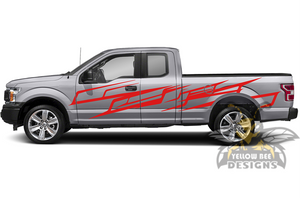 Side Patterns Graphics decals for Ford F150 Super Crew Cab 6.5''