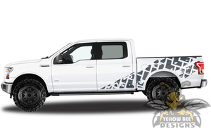 Tire Tracks Side stripes Graphics Ford F150 Super Crew Cab decals