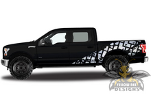 Load image into Gallery viewer, Tire Tracks Side stripes Graphics Ford F150 Super Crew Cab decals