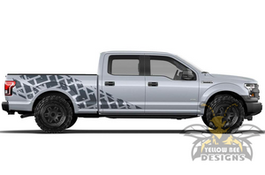 Tire Tracks Side stripes Graphics 6.5 Ford F150 Super Crew Cab decals