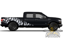 Load image into Gallery viewer, Tire Tracks Side stripes Graphics 6.5 Ford F150 Super Crew Cab decals